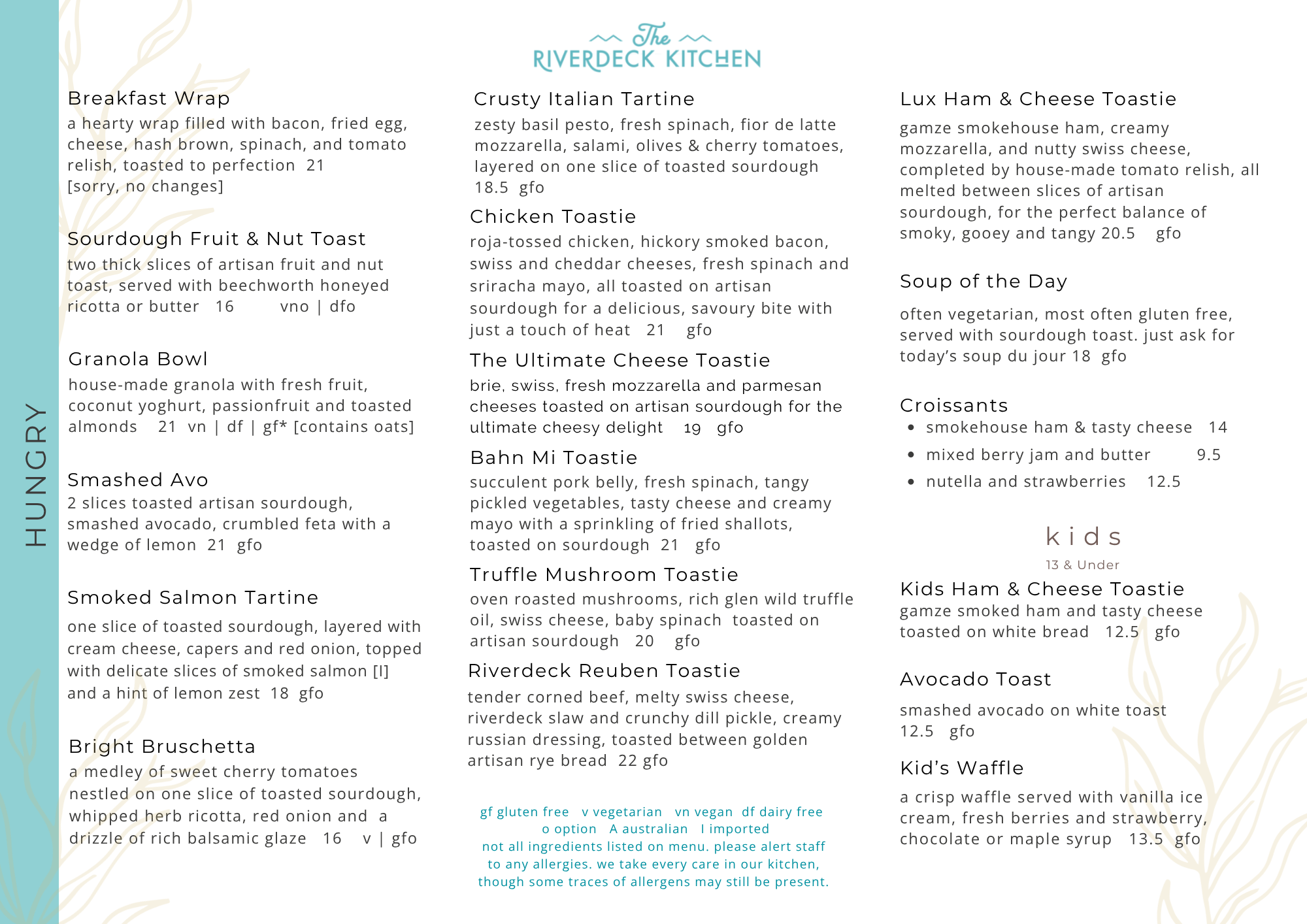 Tuesday & Wednesday Special Menu